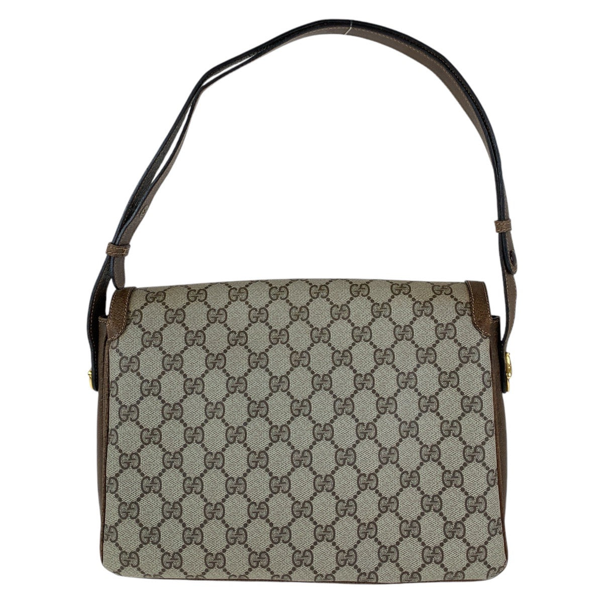 GUCCI Shoulder Bag 14 01 4084 GG Supreme canvas, leather Brown Gold Metal Crossbody Shoulder Bag Old Gucci Women Used Authentic