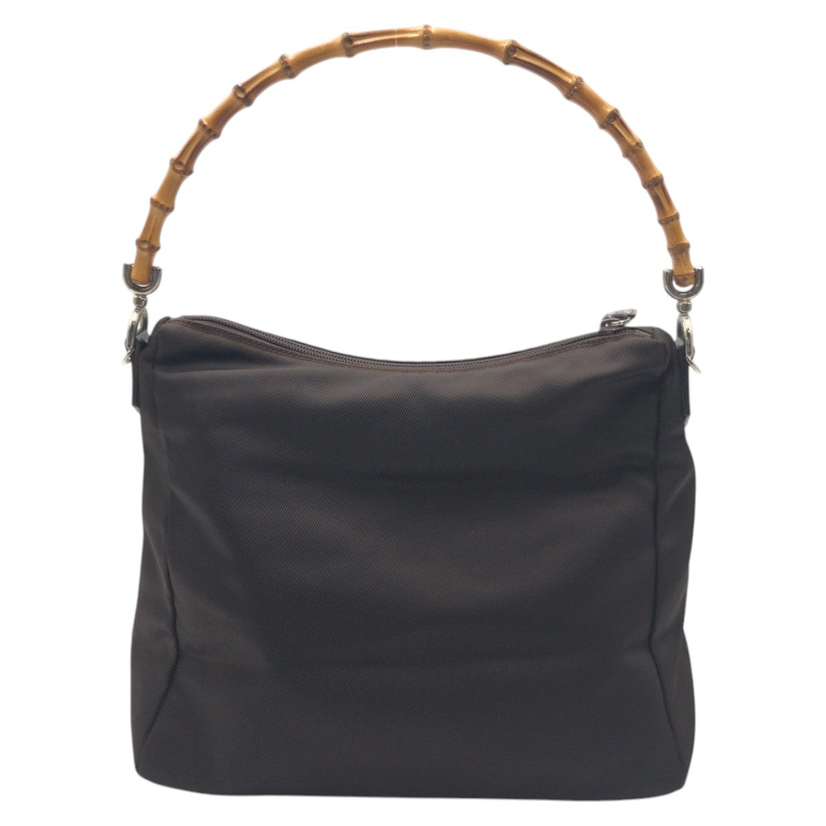 GUCCI Handbag 000 0509 polyester Brown Handbag Shoulder Bag 2WAY Bamboo Women Used Authentic