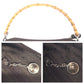 GUCCI Handbag 000 0509 polyester Brown Handbag Shoulder Bag 2WAY Bamboo Women Used Authentic