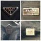 PRADA Shoulder Bag Nylon Black SilverMetal Shoulder Bag pochette Test Triangle With logo Women Used Authentic