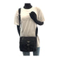 PRADA Shoulder Bag Nylon Black SilverMetal Shoulder Bag pochette Test Triangle With logo Women Used Authentic