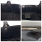 GUCCI Tote Bag 002 1091 leather Black Gold Metal Tote Bag Women Used Authentic