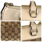 GUCCI Tote Bag 189831 GG canvas, leather Beige White Gold Metal Tote Bag Shoulder Bag Women Used Authentic