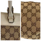 GUCCI Tote Bag 189831 GG canvas, leather Beige White Gold Metal Tote Bag Shoulder Bag Women Used Authentic