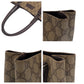 GUCCI Tote Bag 131220 GG Supreme Canvas Beige Brown SilverMetal Tote Bag Shoulder Bag Women Used Authentic