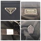 PRADA Shoulder Bag Nylon Black SilverMetal Crossbody Shoulder Bag Unisex Test Triangle With logo Women Used Authentic