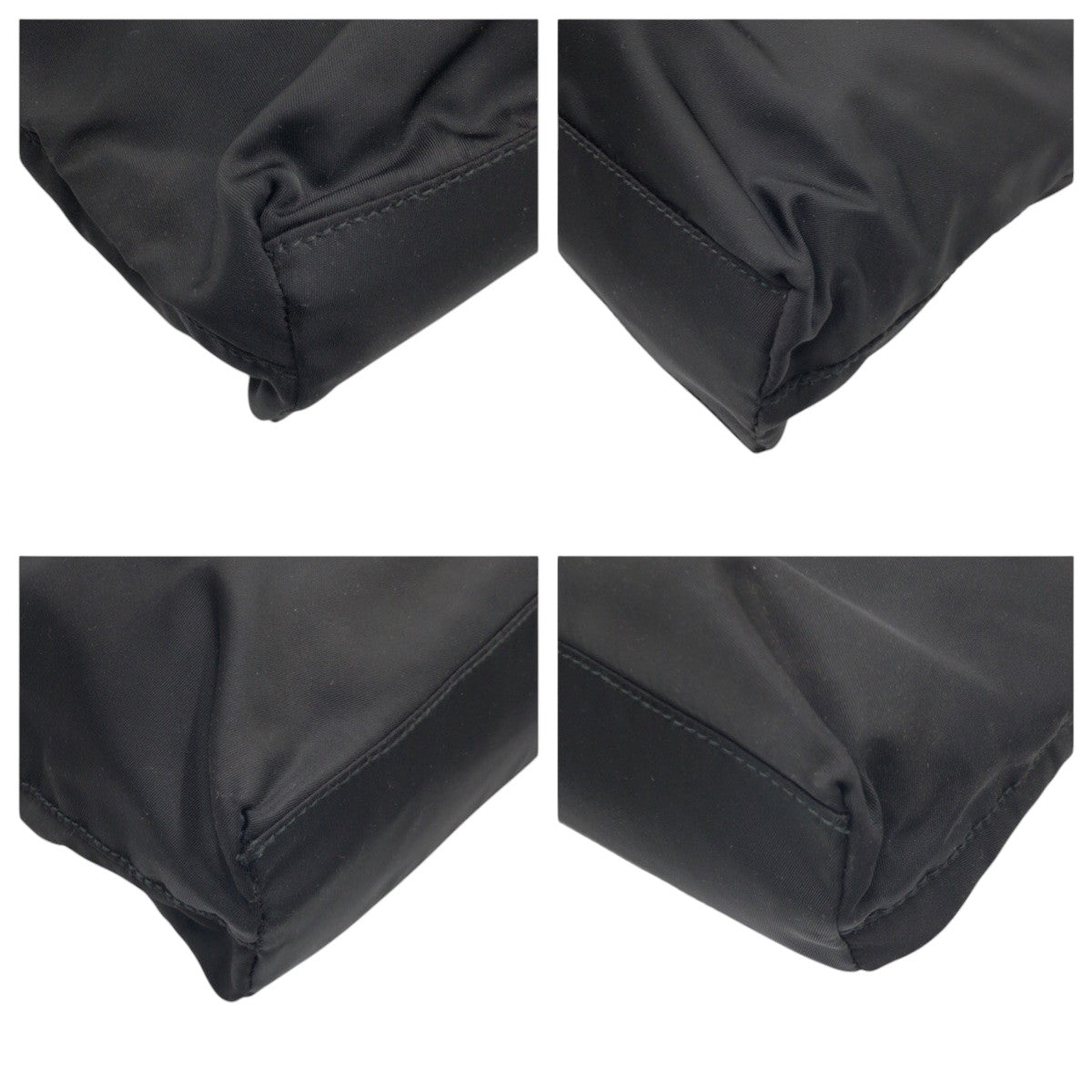 PRADA Tote Bag Nylon Black black Tote Bag Shoulder Bag Handbag Test Triangular logo Women Used Authentic