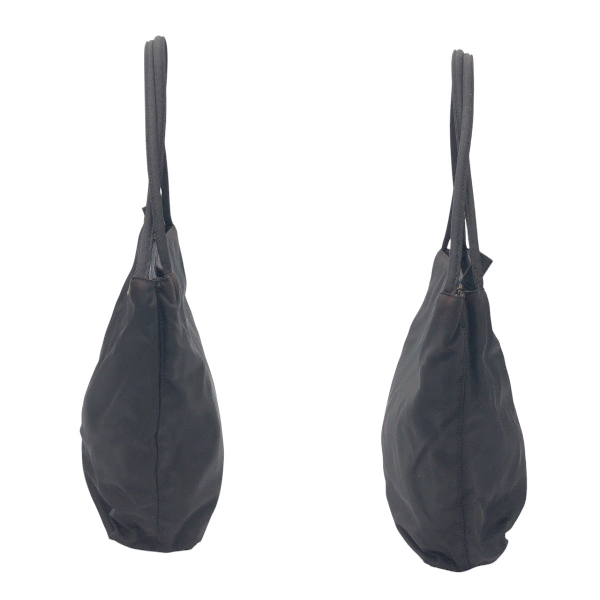 PRADA Tote Bag Nylon Black black Tote Bag Shoulder Bag Handbag Test Triangular logo Women Used Authentic