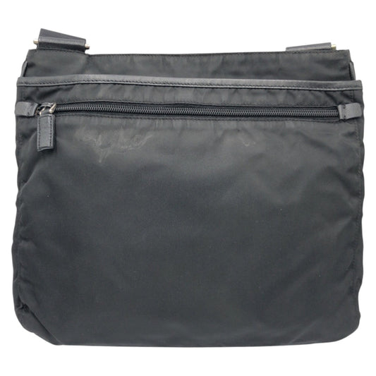 PRADA Shoulder Bag Nylon Black black Shoulder Bag Unisex Test Triangular logo mens Used Authentic