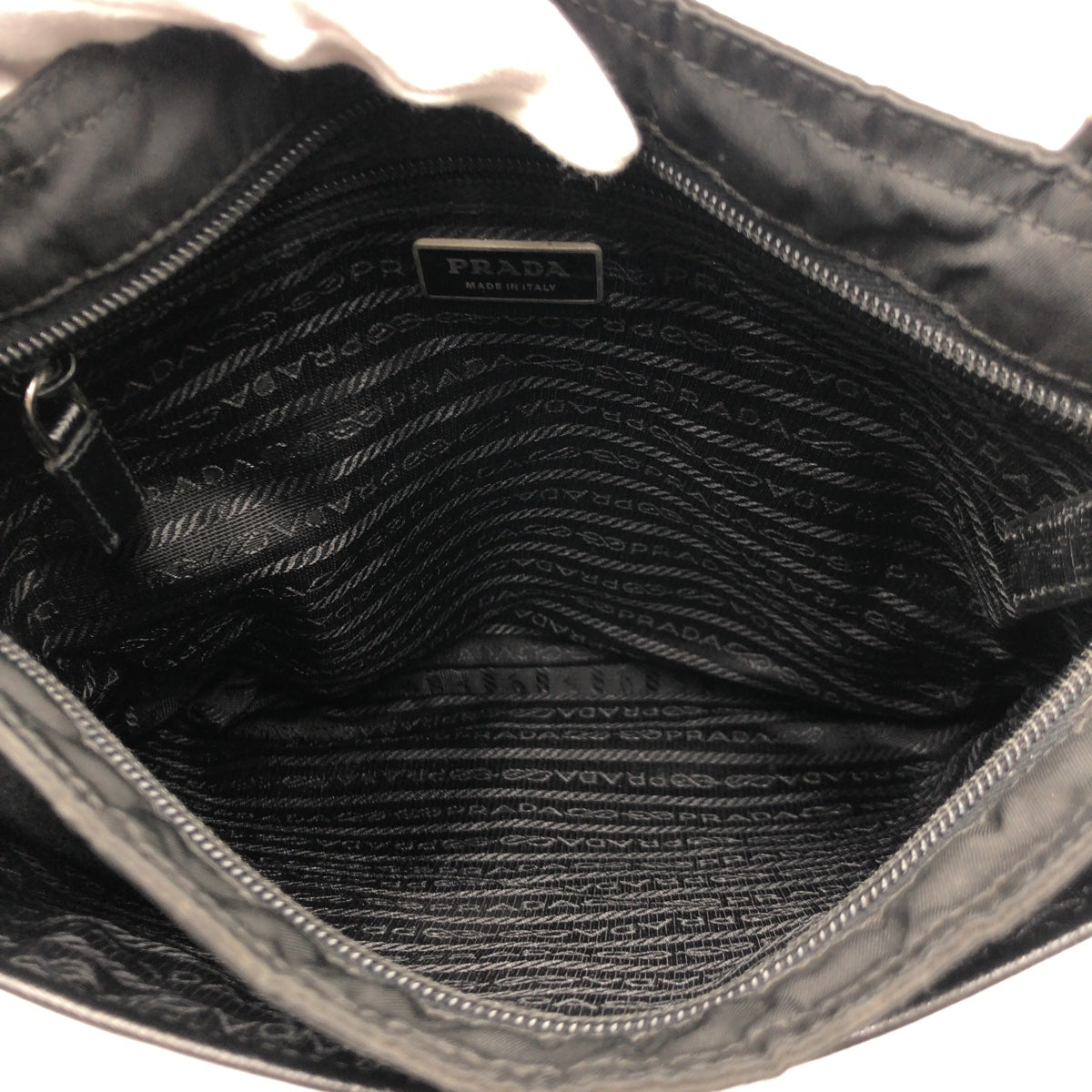 PRADA Shoulder Bag Nylon Black black Shoulder Bag Unisex Test Triangular logo mens Used Authentic