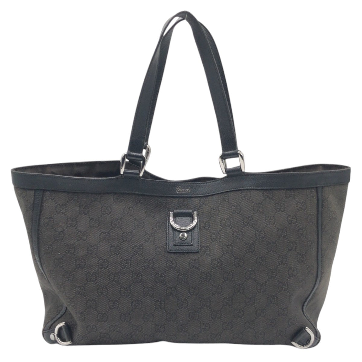 GUCCI Tote Bag 293580 GG canvas gray Tote Bag Shoulder Bag Handbag Abbey GG pattern Women Used Authentic