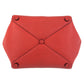 PRADA Tote Bag leather Red Gold Metal Triangle With logo