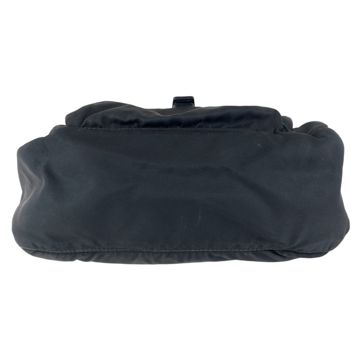 PRADA Shoulder Bag Nylon, Leather Black SilverMetal Shoulder Bag pochette Test Triangle With logo Women Used Authentic