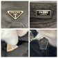 PRADA Shoulder Bag Nylon, Leather Black SilverMetal Shoulder Bag pochette Test Triangle With logo Women Used Authentic