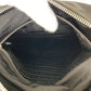 PRADA Shoulder Bag Nylon, Leather Black SilverMetal Shoulder Bag pochette Test Triangle With logo Women Used Authentic
