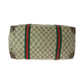 GUCCI Boston Duffel bag 89 19 012 GG Supreme Canvas Beige brown Boston Duffel bag Shoulder Bag Old Gucci Shelly Line Women Used Authentic