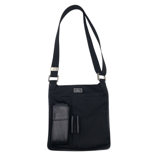 GUCCI Shoulder Bag 0190350 Nylon Black black Shoulder Bag Messenger Bag Unisex Women Used Authentic