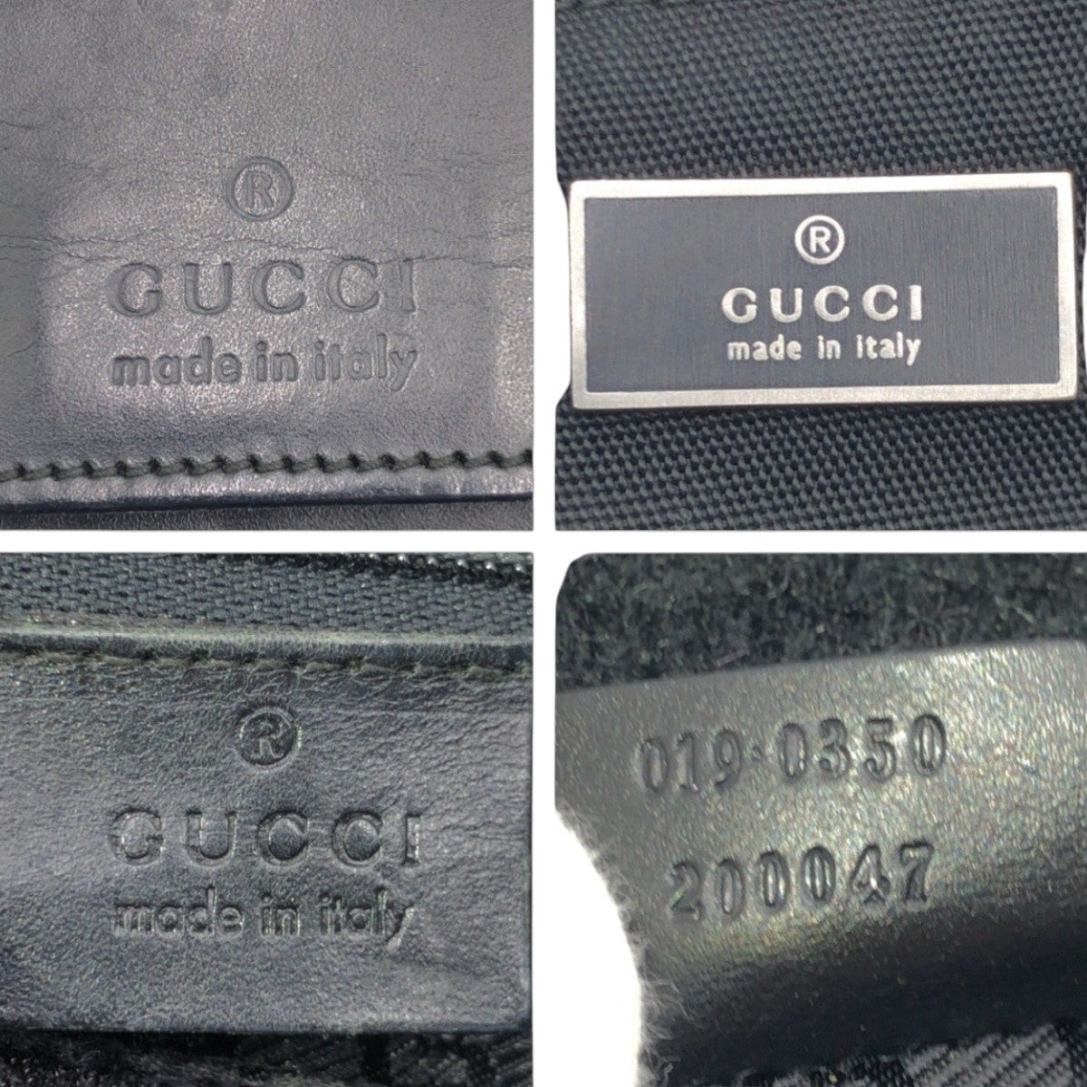 GUCCI Shoulder Bag 0190350 Nylon Black black Shoulder Bag Messenger Bag Unisex Women Used Authentic