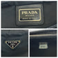 PRADA Shoulder Bag Nylon Black SilverMetal Shoulder Bag pochette Test Triangle With logo Women Used Authentic