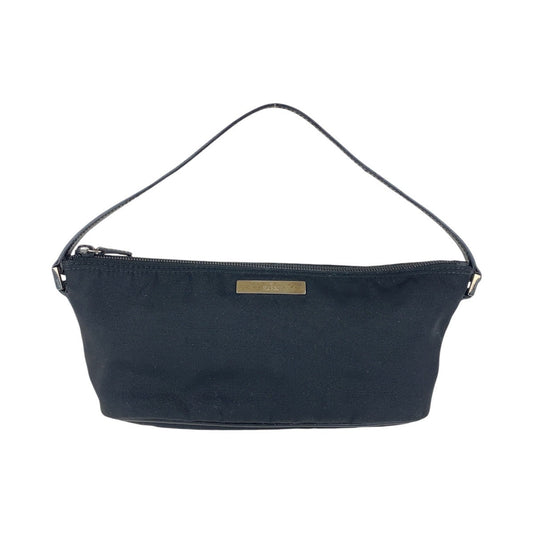 GUCCI Handbag 039 1103 Nylon Black Silver Metal Handbag accessory pouch Women Used Authentic