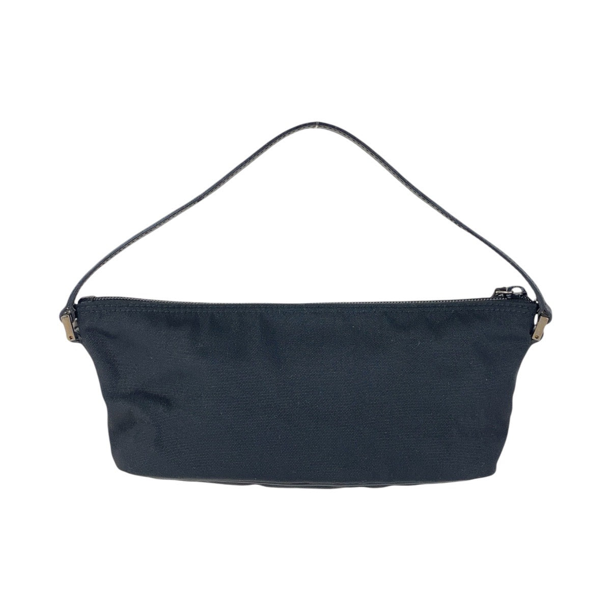 GUCCI Handbag 039 1103 Nylon Black Silver Metal Handbag accessory pouch Women Used Authentic
