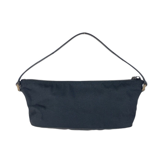 GUCCI Handbag 039 1103 Nylon Black Silver Metal Handbag accessory pouch Women Used Authentic