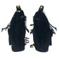 LOEWE Backpack Patent Leather, Suede black Backpack Backpack logo Women Used Authentic