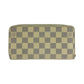 LOUIS VUITTON Long Wallet Purse N60019 PVC Ivory Long wallet Damier Azur Zippy wallet Women Used Authentic