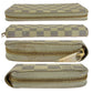 LOUIS VUITTON Long Wallet Purse N60019 PVC Ivory Long wallet Damier Azur Zippy wallet Women Used Authentic