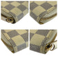 LOUIS VUITTON Long Wallet Purse N60019 PVC Ivory Long wallet Damier Azur Zippy wallet Women Used Authentic