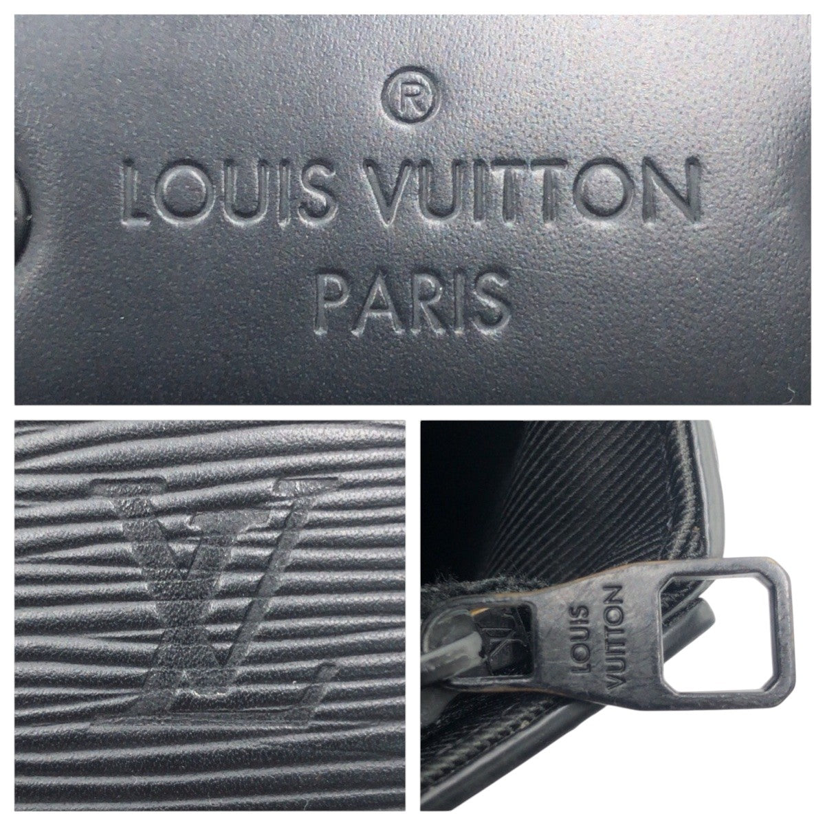 LOUIS VUITTON Long Wallet Purse M80589 Epi Leather black Long Wallet Purse Epi Long slim wallet mens Used Authentic