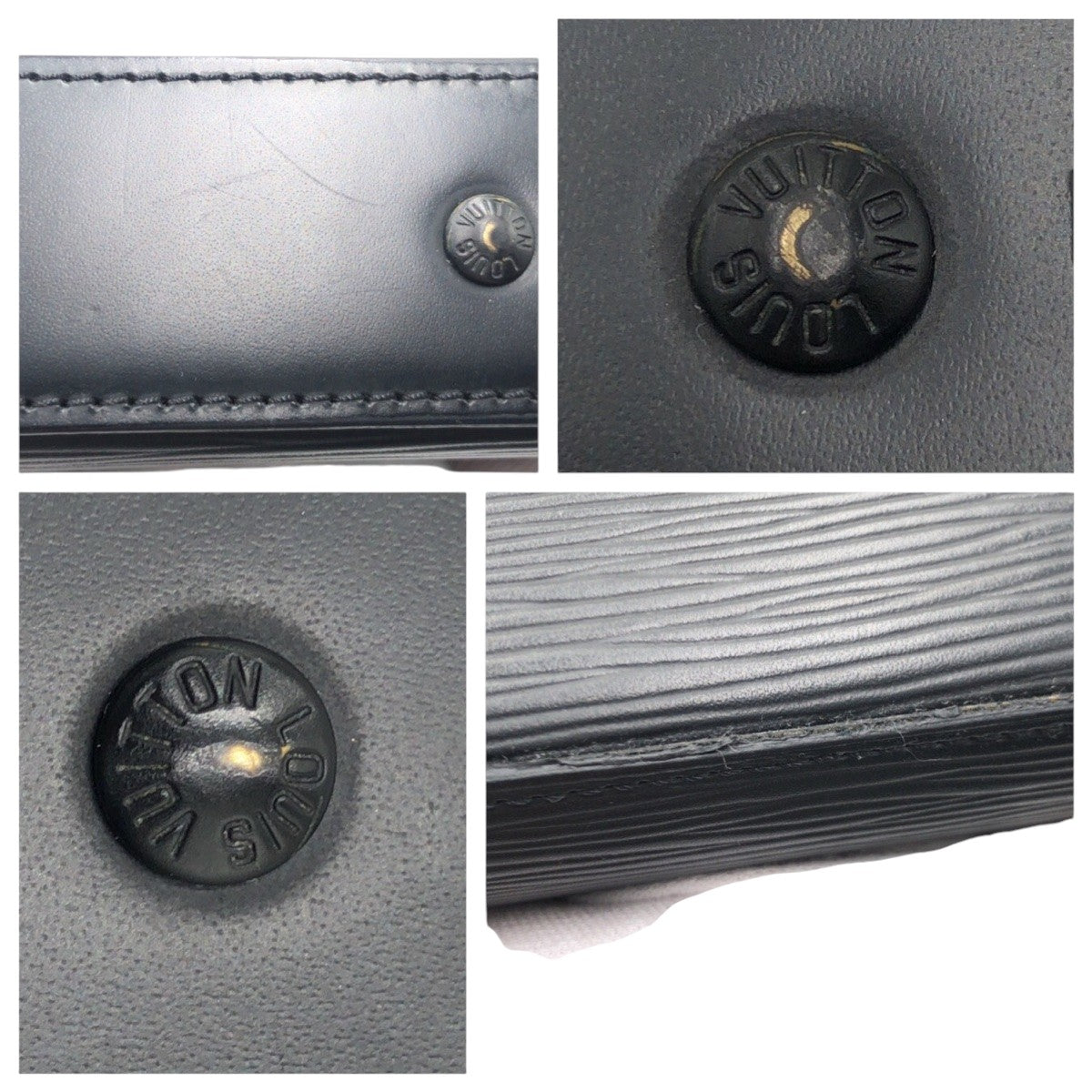 LOUIS VUITTON Long Wallet Purse M80589 Epi Leather black Long Wallet Purse Epi Long slim wallet mens Used Authentic