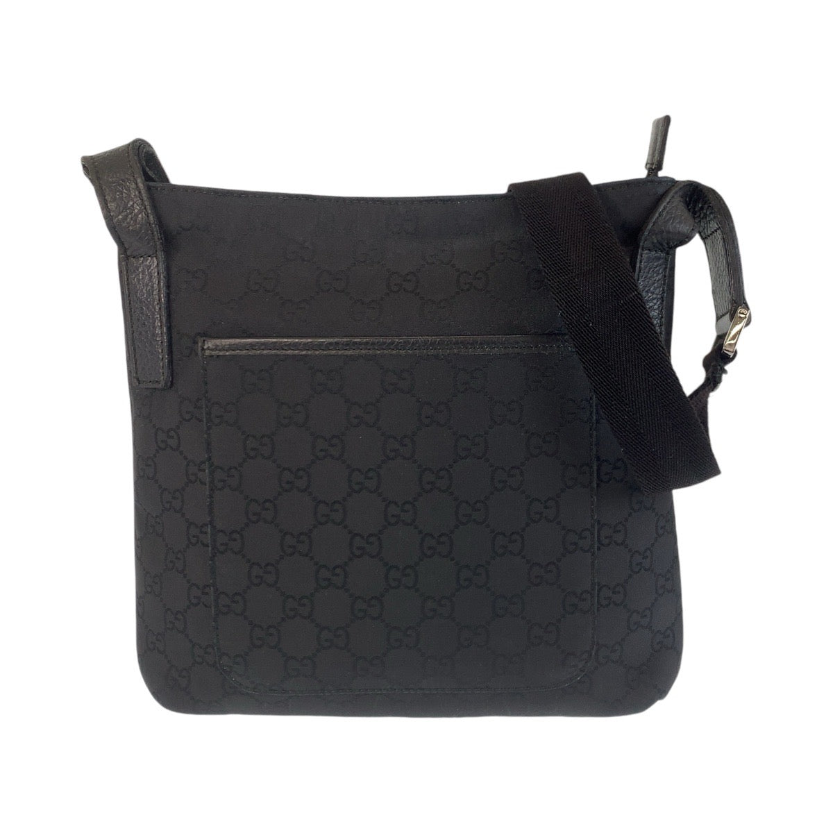 GUCCI Shoulder Bag 293572 GG canvas, leather Black black Crossbody Shoulder Bag Messenger Bag Women Used Authentic