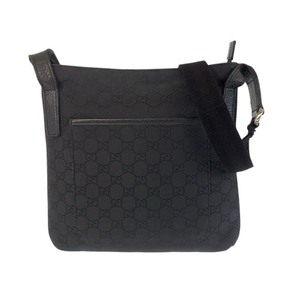 GUCCI Shoulder Bag 293572 GG canvas, leather Black black Crossbody Shoulder Bag Messenger Bag Women Used Authentic