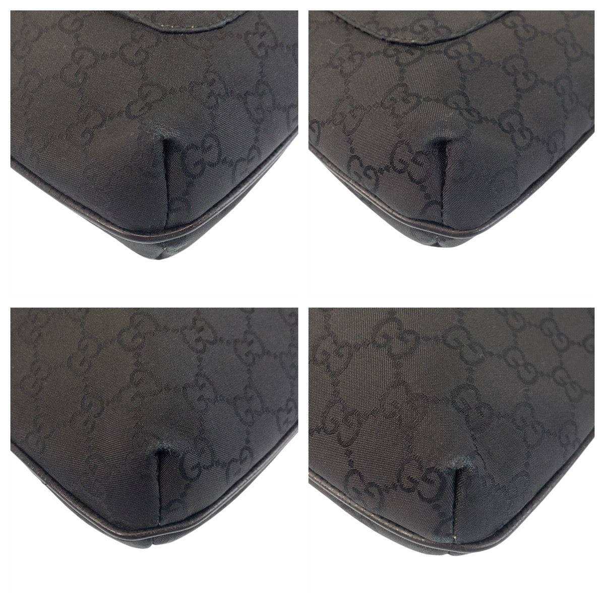 GUCCI Shoulder Bag 293572 GG canvas, leather Black black Crossbody Shoulder Bag Messenger Bag Women Used Authentic