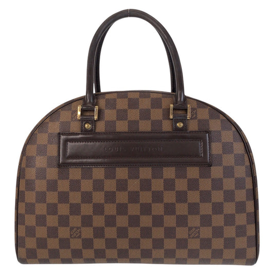 LOUIS VUITTON Handbag N41455 PVC, Leather Brown Gold Metal Handbag Boston Duffel bag Damier Nolita Women Used Authentic