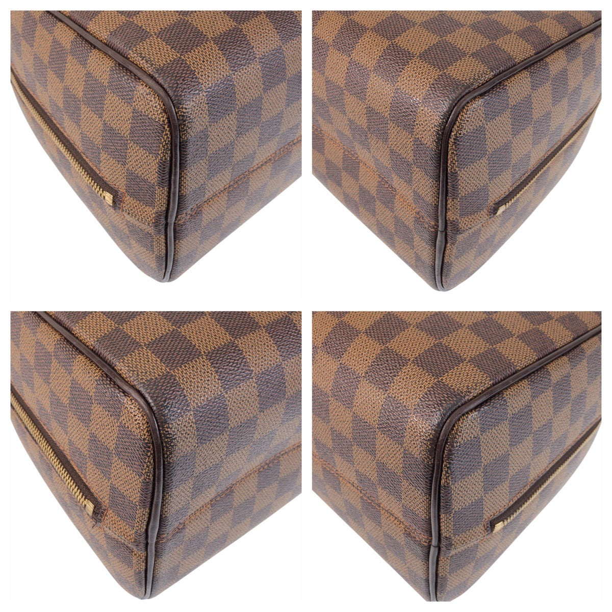 LOUIS VUITTON Handbag N41455 PVC, Leather Brown Gold Metal Handbag Boston Duffel bag Damier Nolita Women Used Authentic