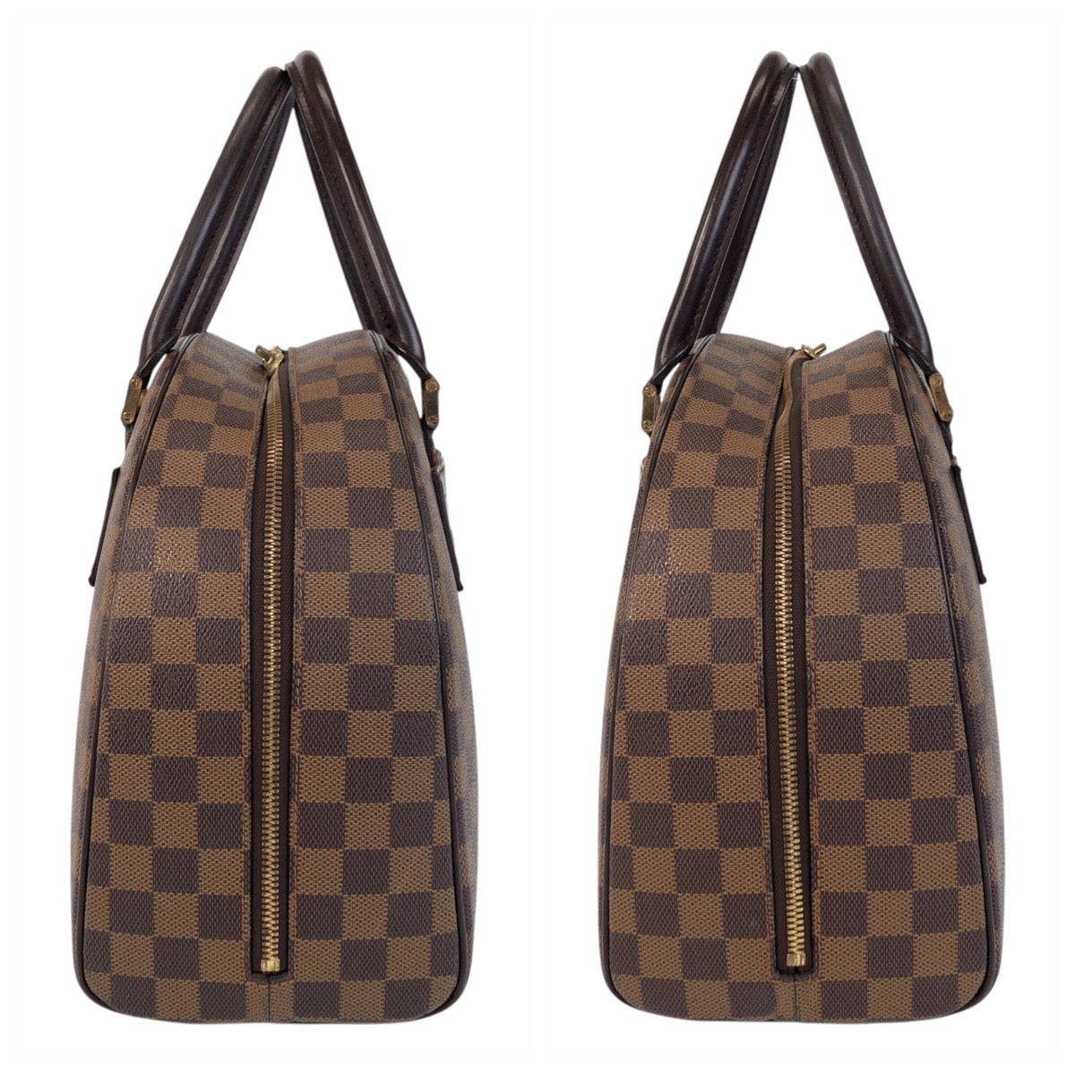 LOUIS VUITTON Handbag N41455 PVC, Leather Brown Gold Metal Handbag Boston Duffel bag Damier Nolita Women Used Authentic