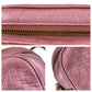 GUCCI Shoulder Bag 309538 leather Metallic Pink GoldMetal Crossbody Shoulder Bag Pochette Micro Guccisima Women Used Authentic