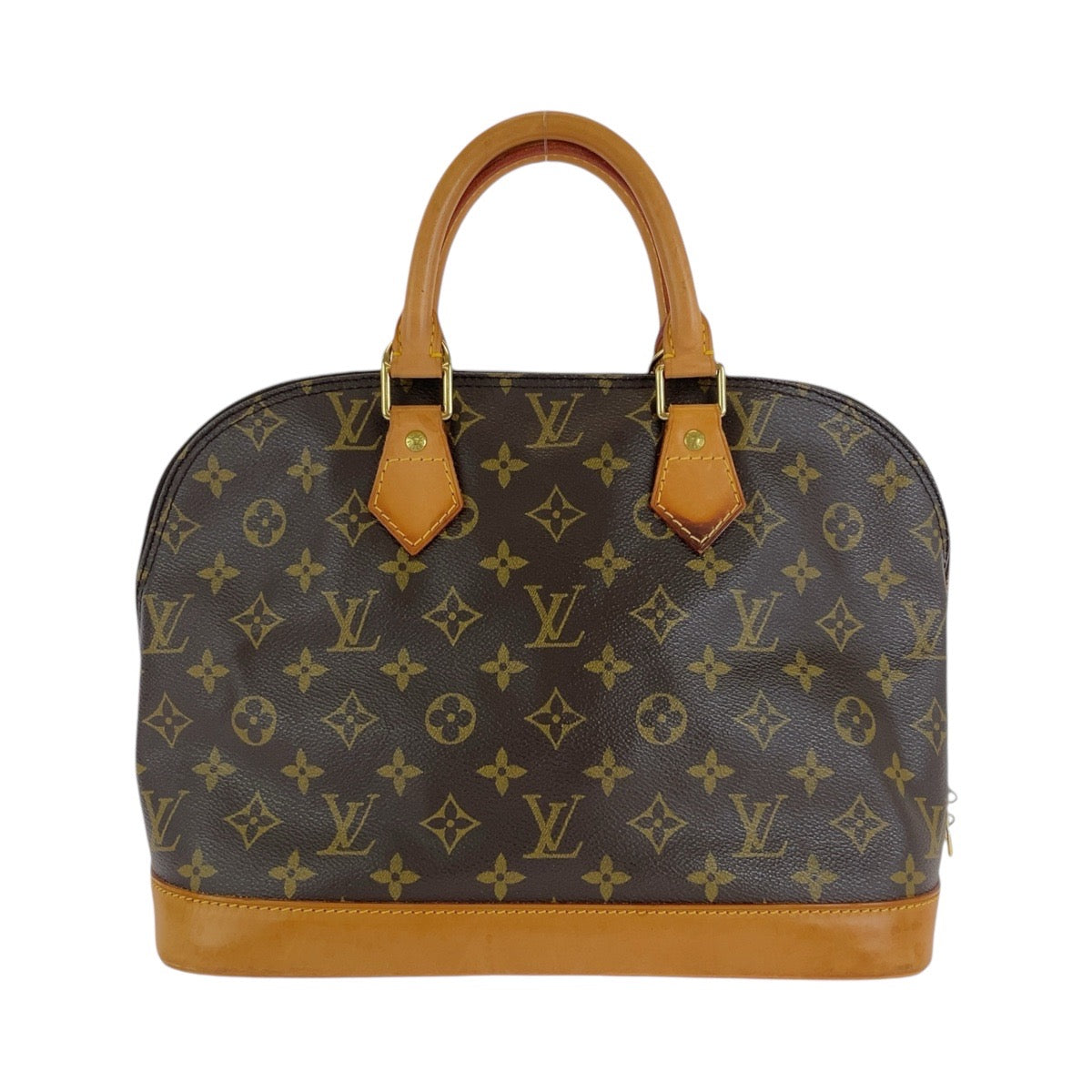 LOUIS VUITTON Handbag M51130 PVC, Leather Brown Gold Metal Handbag Monogram Alma PM Women Used Authentic