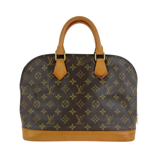 LOUIS VUITTON Handbag M51130 PVC, Leather Brown Gold Metal Handbag Monogram Alma PM Women Used Authentic