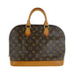 LOUIS VUITTON Handbag M51130 PVC, Leather Brown Gold Metal Handbag Monogram Alma PM Women Used Authentic