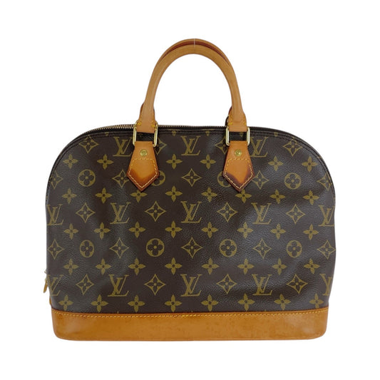 LOUIS VUITTON Handbag M51130 PVC, Leather Brown Gold Metal Handbag Monogram Alma PM Women Used Authentic