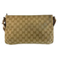 GUCCI Shoulder Bag GG canvas Beige Pink Gold Metal Crossbody Shoulder Bag Messenger Bag Sherry line Women Used Authentic