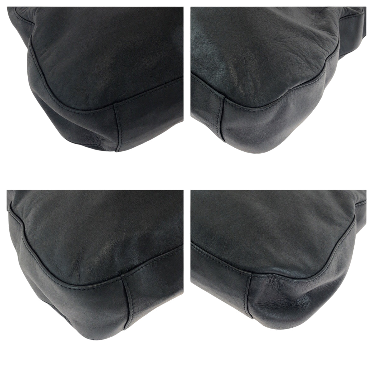 PRADA Shoulder Bag Plastic, Leather Black black Hobo Plastic Handle Shoulder Bag Plat Stick handle logo Women Used Authentic