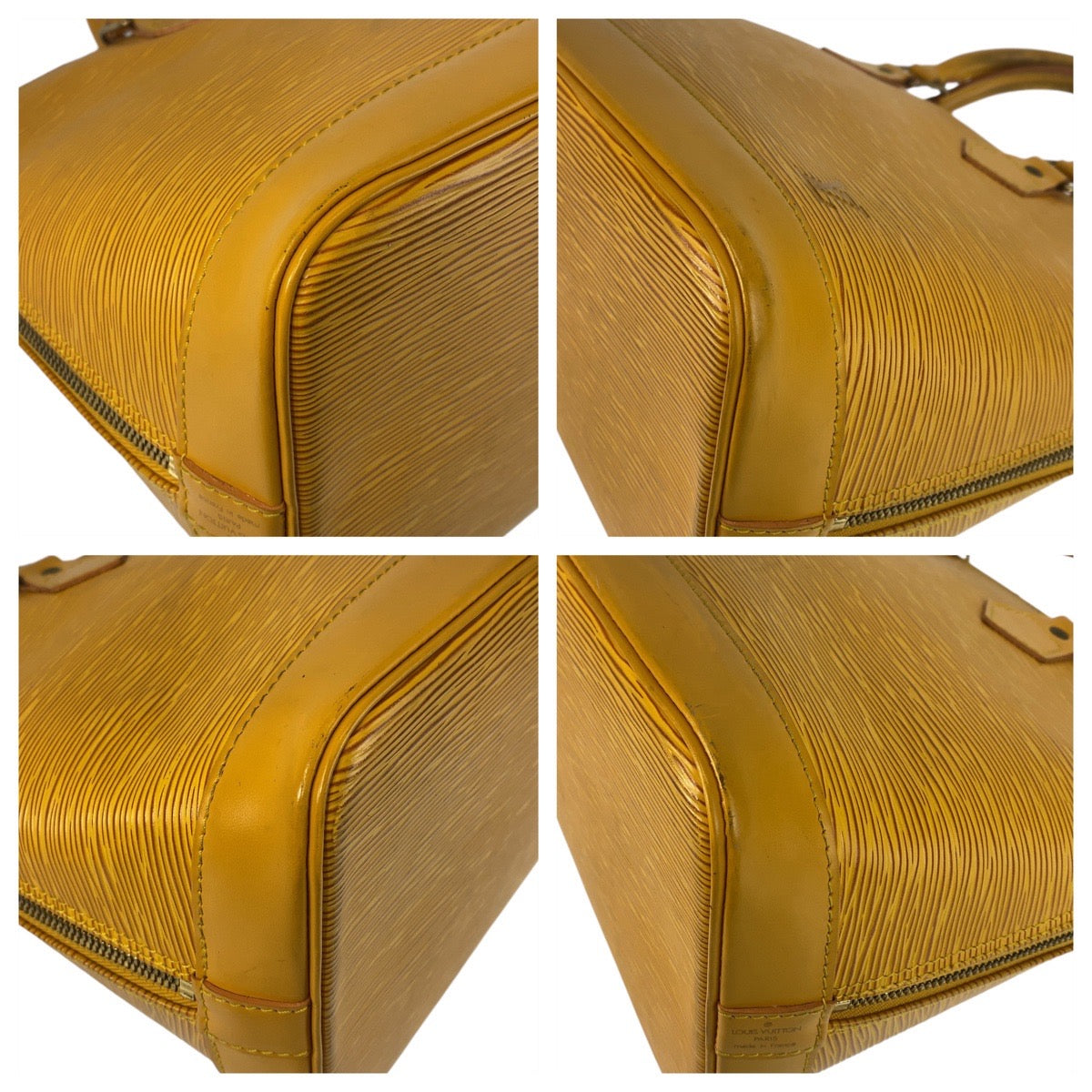 LOUIS VUITTON Handbag M52149 Epi Leather Tassili Yellow GoldMetal Handbag Epi Alma Women Used Authentic