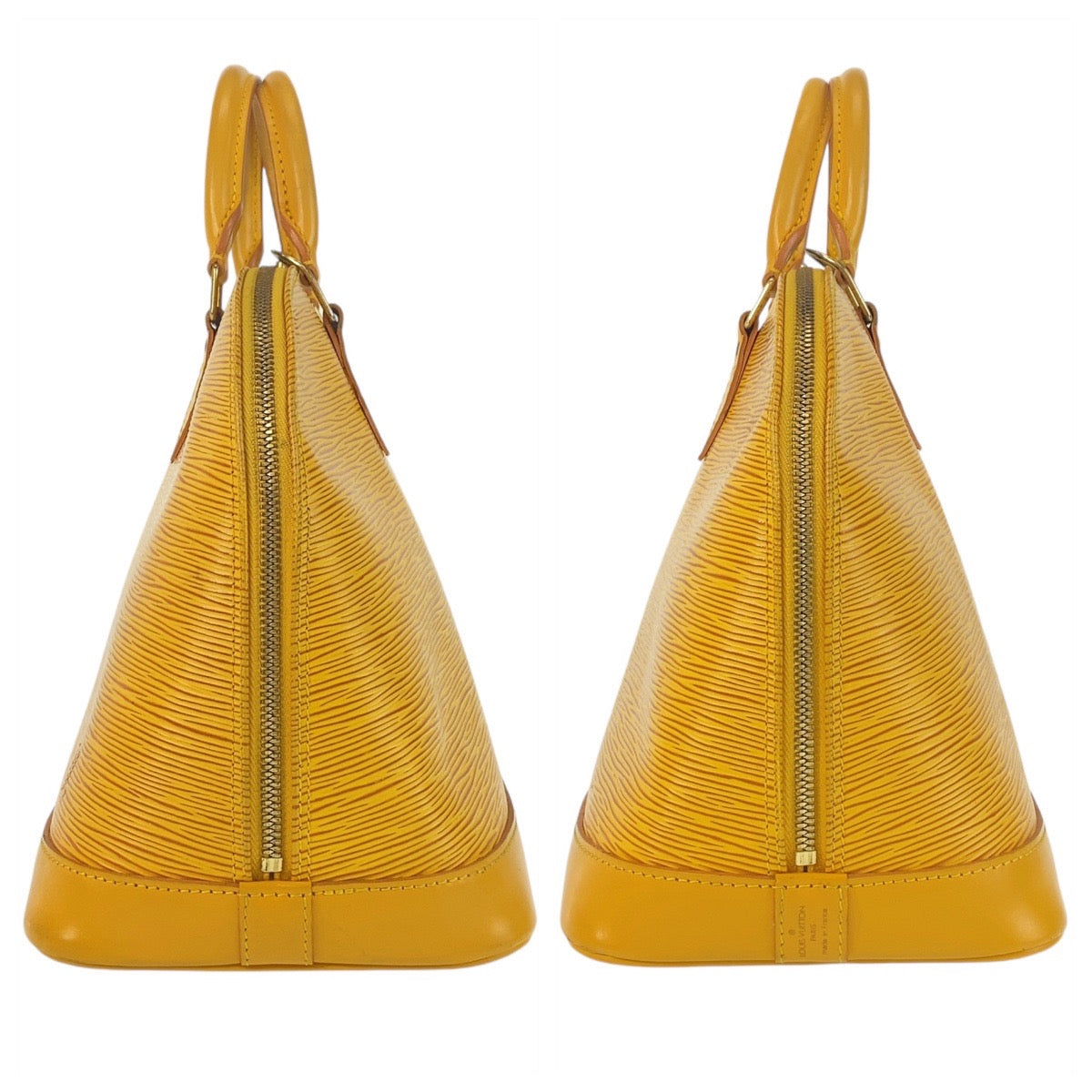LOUIS VUITTON Handbag M52149 Epi Leather Tassili Yellow GoldMetal Handbag Epi Alma Women Used Authentic