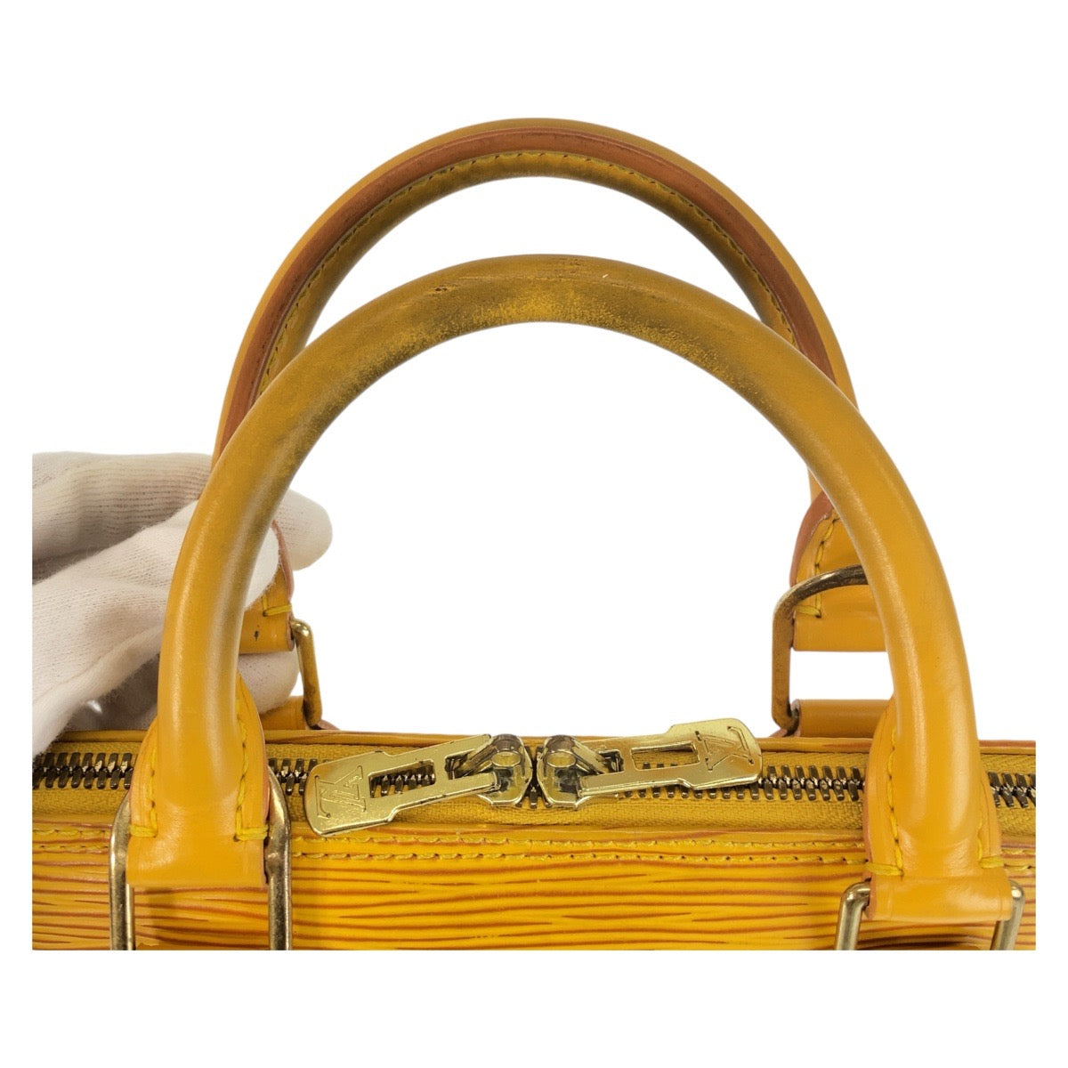 LOUIS VUITTON Handbag M52149 Epi Leather Tassili Yellow GoldMetal Handbag Epi Alma Women Used Authentic