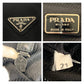 PRADA Shoulder Bag Nylon Black SilverMetal Crossbody Shoulder Bag Test Triangle With logo mens Used Authentic
