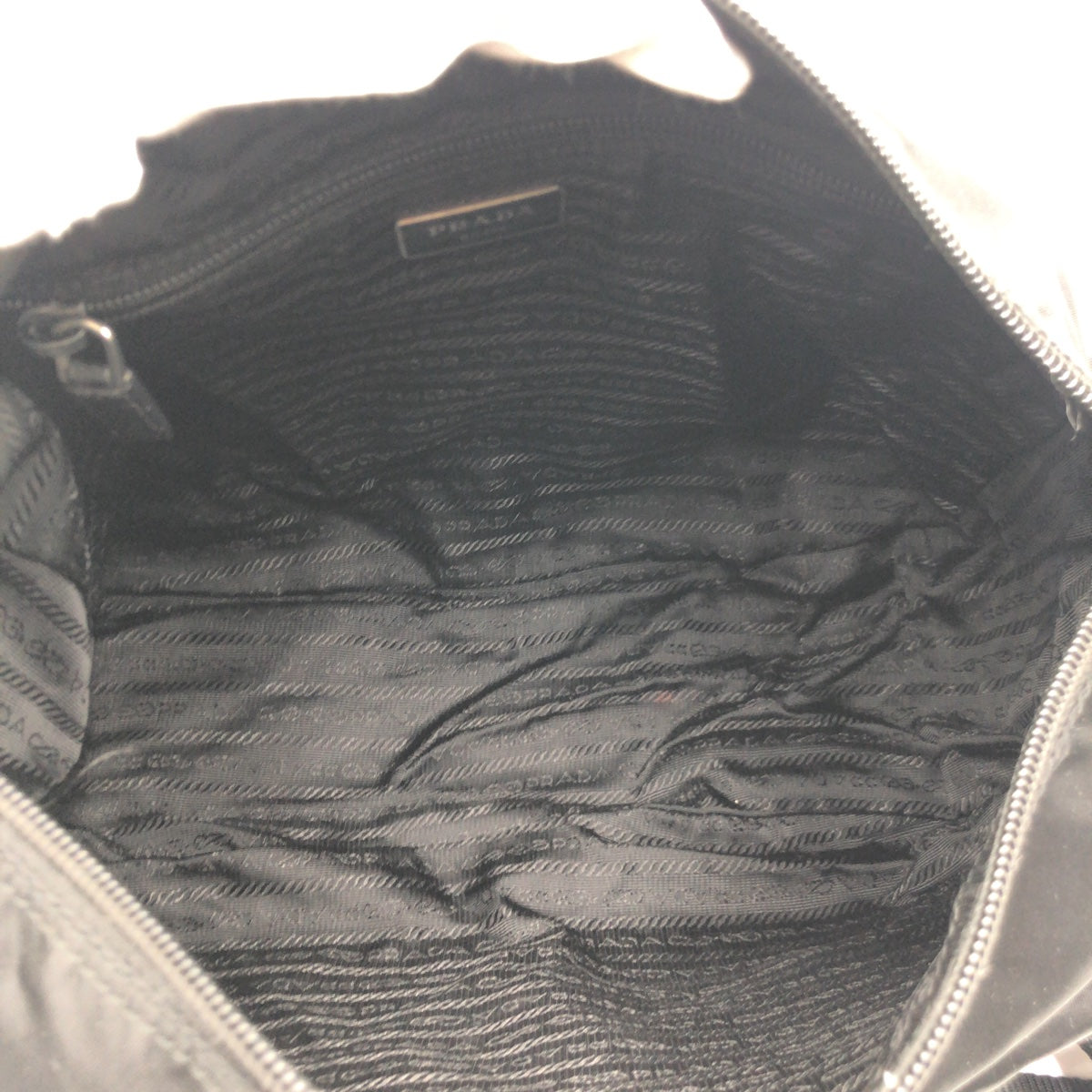 PRADA Shoulder Bag Nylon Black black Test Triangular logo